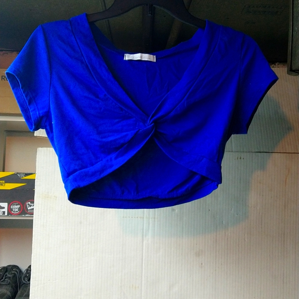Blue half top size L